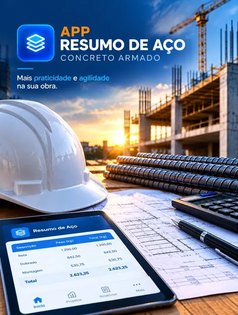 Tela do app Resumo de Aço